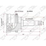 SU-29A42, Шрус наружный SUZUKI AERIO/BALENO 02- ABS/LIANA 04-