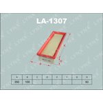 LA1307, Фильтр воздушный PEUGEOT 307 (03-10) CITROEN C4 (04-11) LYNX