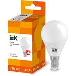 LLE-G45-3-230-30-E14, Лампа LED G45 шар 3Вт 230В 3000К E14 IEK