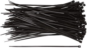 60355, Хомуты нейлоновые для проводов, черные 100 шт., 4,8х250 мм