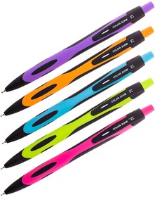 Автоматическая шариковая ручка Color Zone 0.7 мм, синяя, корпус ассорти CBm_70950
