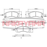 P0623NY, Тормозные колодки Mitsubishi Pajero,Sigma 91-,3000GT 2WD 3.0I 92-