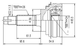 DCV859018, К-кт ШРУСа TOYOTA COROLLA 92-97,