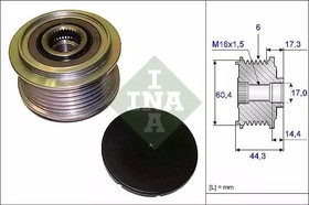 535020710, Шкив генератора Audi A4/A4 3.2FSI 07