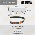 4PK-1050, Ремень ручейковый Masuma