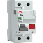 Выключатель дифференциального тока (УЗО) 2п 80А 30мА тип A DV AVERES EKF ...