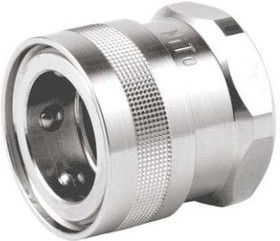 74500A3, Straight Hose Coupling 1in Coupler to Threaded, 1 in BSP Female, Stainless Steel