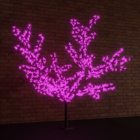 Фото 1/2 531-106, Светодиодное дерево Сакура, высота 1,5м, диаметр кроны 1,8м, фиолетовые светодиоды, IP 65, понижающи