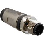 SS-12000-017, Circular Metric Connectors M12 A-Code Male Plug 4 Contacts
