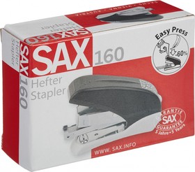 Фото 1/5 Степлер SAX 160 (N10) до 16 листов, энергосберегающий, антистеплер,красный
