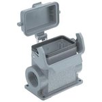 09300100297, Heavy Duty Power Connectors SURFACE MOUNTING HSG HAN 10B 2 SIDE ENTRY