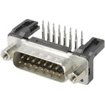 09661237802, D-Sub Standard Connectors 9P DSUB MALE R/A TURNED SOLDER PIN