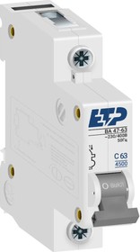 Автоматический выключатель ETP 1P 63А тип C 4,5 кА 11129