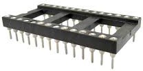 Фото 1/2 2.54mm Pitch Vertical 16 Way, Through Hole Turned Pin IC Dip Socket, 3A