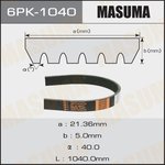 Ремень поликлиновый MASUMA 6PK-1040