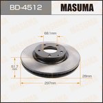 Диск тормозной передний MAZDA CX-5 MASUMA BD-4512