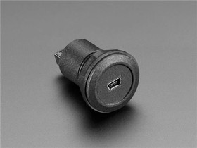4211, Adafruit Accessories USB Mini B Jack to USB A Jack Round Panel Mount Adapter