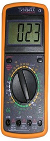 DT-9208A, Универсальный цифровой мультиметр, поворотный индикатор, измерение емкости, температуры, тест логики.