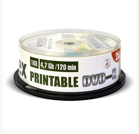 Фото 1/3 Носители информации DVD-R Printable, 16x, Mirex, Cake/25, UL130028A1M