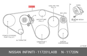 117201LA0B РЕМЕНЬ ПРИВОДНОЙ, С