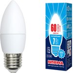 Светодиодная лампа LED-C37-7W/NW/E27/FR/NR. Форма свеча, матовая. UL-00003798