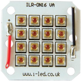 ILR-OW16-RDOR- SC211-WIR200, Модуль светодиода, OSLON 150 16+ PowerCluster, Красный Оранжевый, 617 нм, 1440 лм, Квадрат