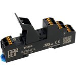 SJ2S-21L, RELAY SOCKET, 2 POLE, DIN RAIL, 8PIN