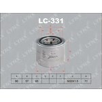 LC-331, Фильтр масляный подходит для HYUNDAI Accent 1.3-1.6 94/Elantra 1.6-2.0 ...