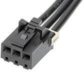 36921-0300, Cable Assembly, 3.96mm Pitch, L1NK 396 Receptacle - L1NK 396 Receptacle, 3 Circuits, 75mm, Black