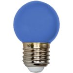 405-113, Лампа шар e27 5 LED ø45мм - синяя