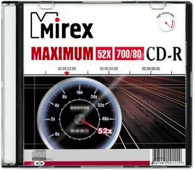 Фото 1/3 Носители информации CD-R, 52x, Mirex Maximum, Slim/1, UL120052A8S