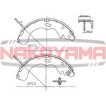 HS7249NY, Колодкитормозныеб арабанныекомплект