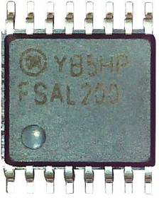 Фото 1/3 FSAL200MTCX, Analog Multiplexer/Demultiplexer Switch, 2: 1, 4 Circuits, 22 ohm, 3V to 5.5V Supply, TSSOP-16