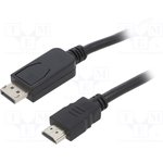 Cablexpert Кабель DisplayPort- HDMI, 10м, 20M/19M, черный, экран ...