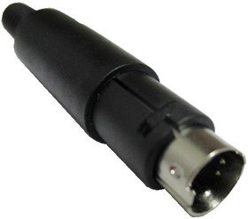 KLS1-294-M-04-B, Разъем mini DIN 4 pin "шт" пластик на кабель | купить в розницу и оптом