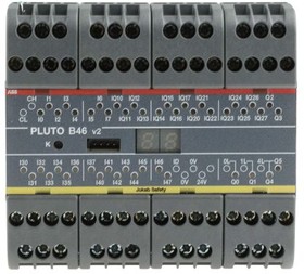 2TLA020070R1700 Pluto B46 v2, Pluto 2TLA Series Safety Controller, 24 Safety Inputs, 6 Safety Outputs, 24 V dc