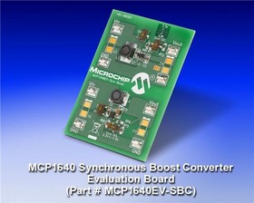 Фото 1/3 MCP1640EV-SBC, Power Management IC Development Tools MCP1640 Sync Boost Eval Board