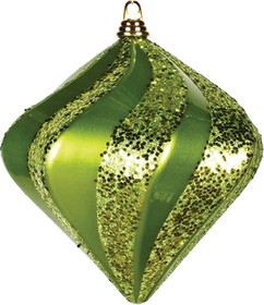502-214, Елочная фигура Алмаз, 25 см, цвет зеленый