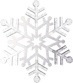 502-375, Елочная фигура Снежинка резная, 81 см, цвет серебряный