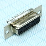 DS1033-15FBNSISS-CT, (DB-15F), гнездо 15 pin на кабель (пайка)