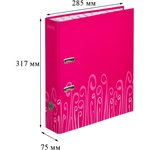 Папка-регистратор Attache Fantasy 75мм ламин.картон розовый,бум/лам.карт