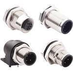 861-008-113R004, Circular Connector, 8 Contacts, Panel Mount, M12 Connector ...