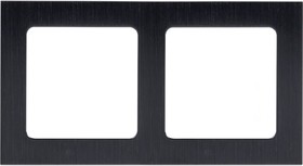 2-местная рамка PROxima Стокгольм, металлическая, черная EZM-G-303-10