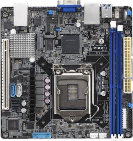 Материнская плата ASUS P12R-I Mini-ITX, LGA 1200, 2x DDR4 DIMM (to 64GB ECC UDIMM), 6x USB 3.0 (4 rear), 6x SATA (4 in MiniSAS HD), 1x PCIE | купить в розницу и оптом