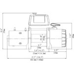 RUNVA Лебёдка электрическая 12V Runva 12500 lbs 5670 кг короткий барабан ...