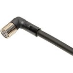 XS3F-M8PUR4A10M, Соединительный кабель, M8, PIN 4, угловой, Дл.кабеля 10м, вилка