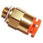 KQ2H01-34A, KQ2 Series Straight Threaded Adaptor, NPT 1/8 Male to Push In 1/8 ...