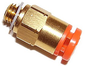 KQ2H01-34A, KQ2 Series Straight Threaded Adaptor, NPT 1/8 Male to Push In 1/8 in, Threaded-to-Tube Connection Style