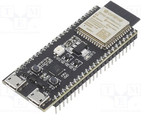 ESP32-S3-DEVKITC-1-N8R2, Ср-во разработки: WiFi; ADC,GPIO,I2C,I2S, PWM,SPI,UART,USB; 5ВDC