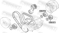 1988E71, 1988-E71_ролик обводной!\ BMW F01/F02/E71 08